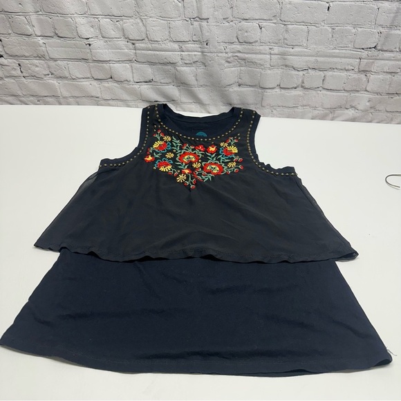 Double D Ranch Wear Embroidered Chiffon Flower Top Blouse Sz S - Picture 7 of 8